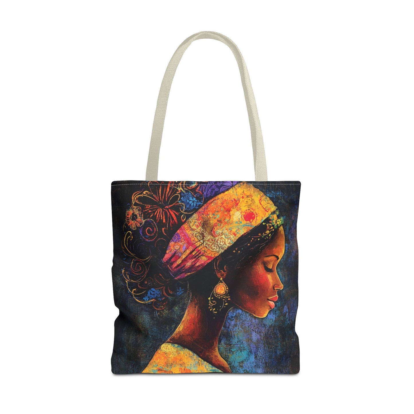 Colorful Woman Art Tote Bag - Vibrant African American Design