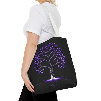 Elegant Purple Tree Design Tote Bag - Nature Lover's Accessory