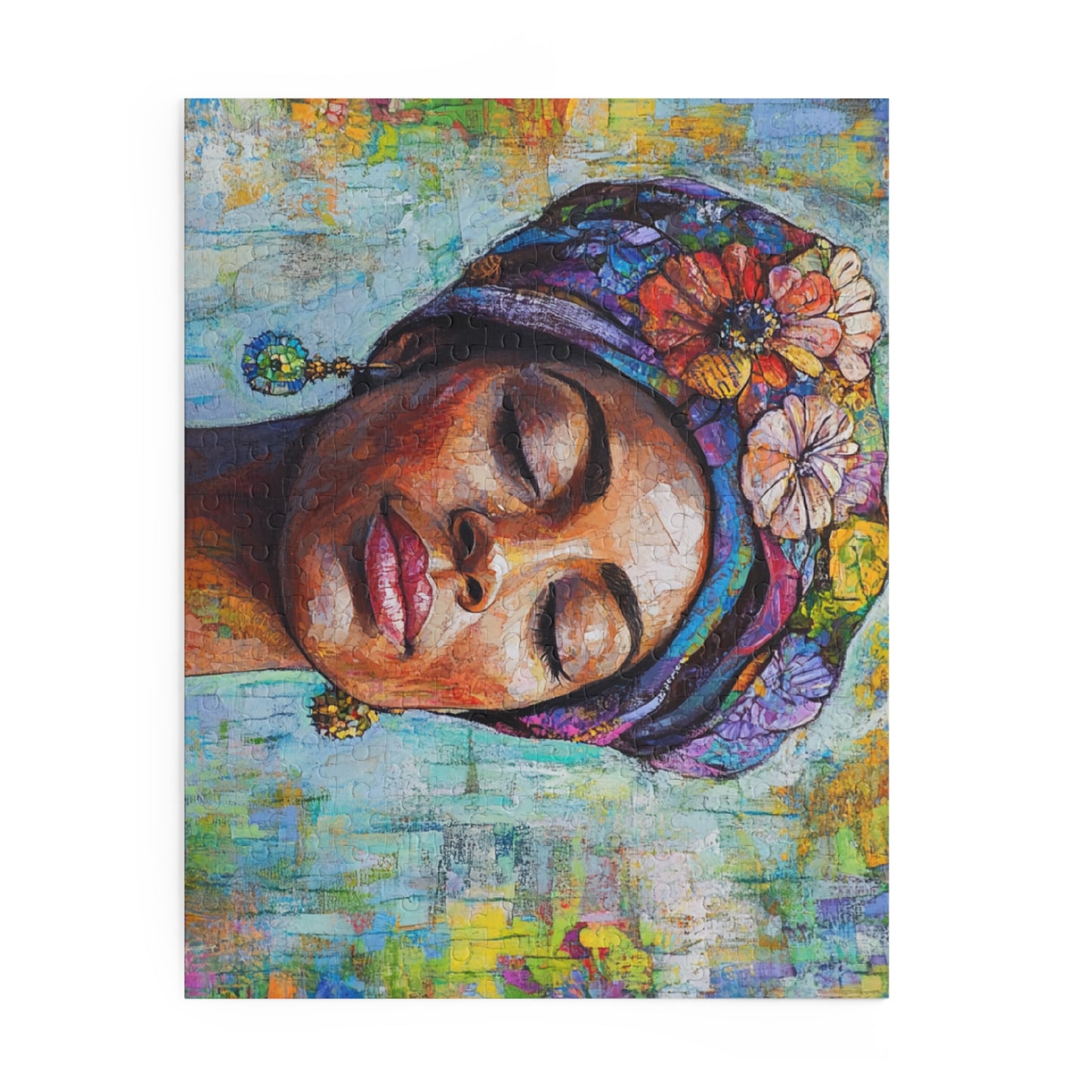 Serene Beauty Puzzle – 120/252/500-Piece Colorful Floral Design for Relaxation and Mindfulness