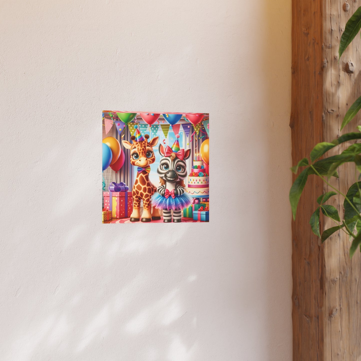 Whimsical Animal Party Poste Print - Fun for Kids' Celebrations