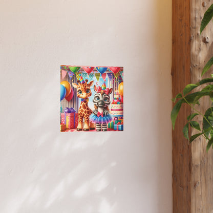 Whimsical Animal Party Poste Print - Fun for Kids' Celebrations