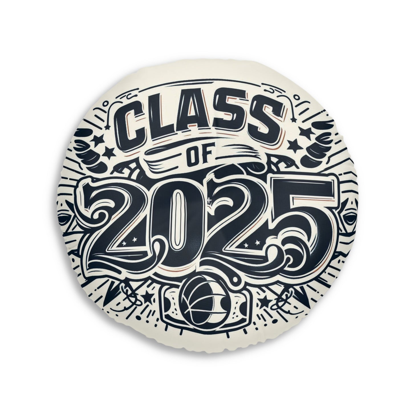 Class of 2025 Tufted Floor Pillow, Round | Graduation Gift, Home Decor, College Essentials, Cozy Seating, Unique Celebration