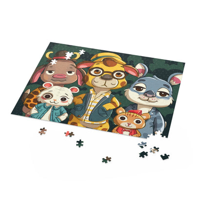 Cute Animal Friends Puzzle - 120/252/500-Piece Jigsaw for Family Fun