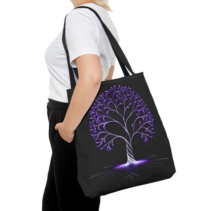Elegant Purple Tree Design Tote Bag - Nature Lover's Accessory