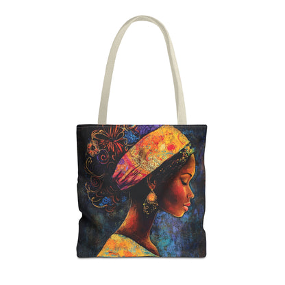 Colorful Woman Art Tote Bag - Vibrant African American Design