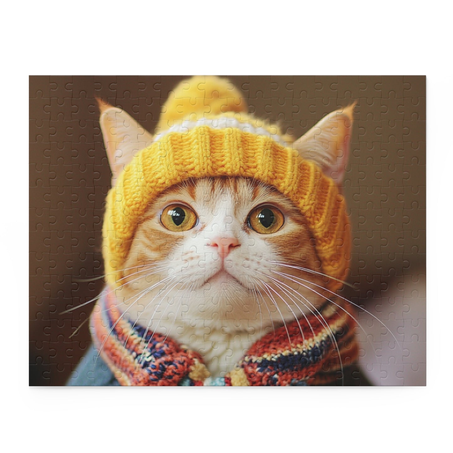 Adorable Cat Winter Puzzle - 500-Piece