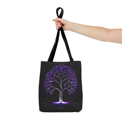 Elegant Purple Tree Design Tote Bag - Nature Lover's Accessory