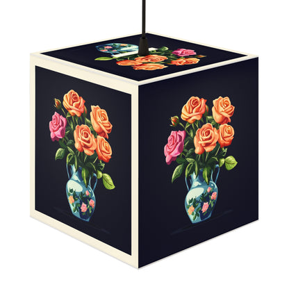 Elegant Floral Light Cube Lamp - Charming Home Decor