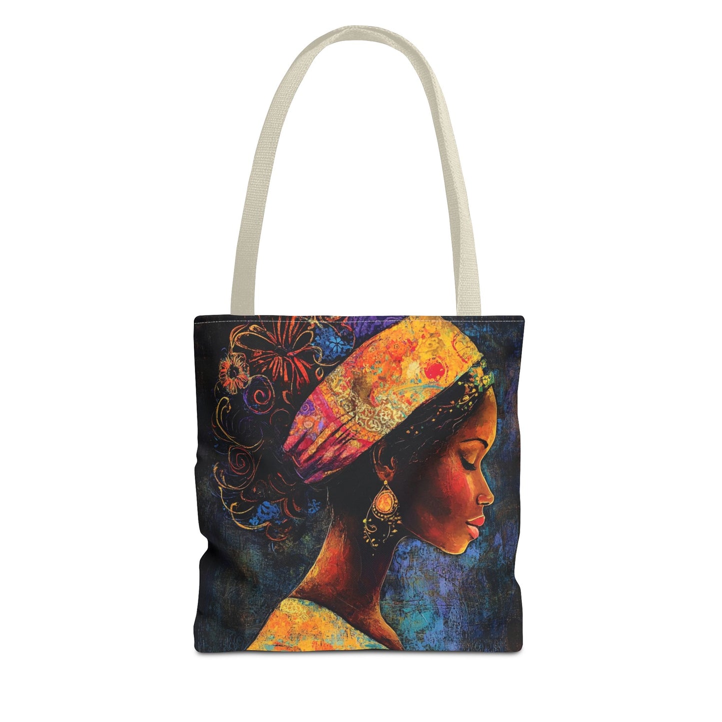 Colorful Woman Art Tote Bag - Vibrant African American Design