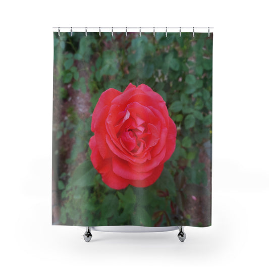 Rose Shower Curtain - Vintage Rose Design for Bathroom Decor