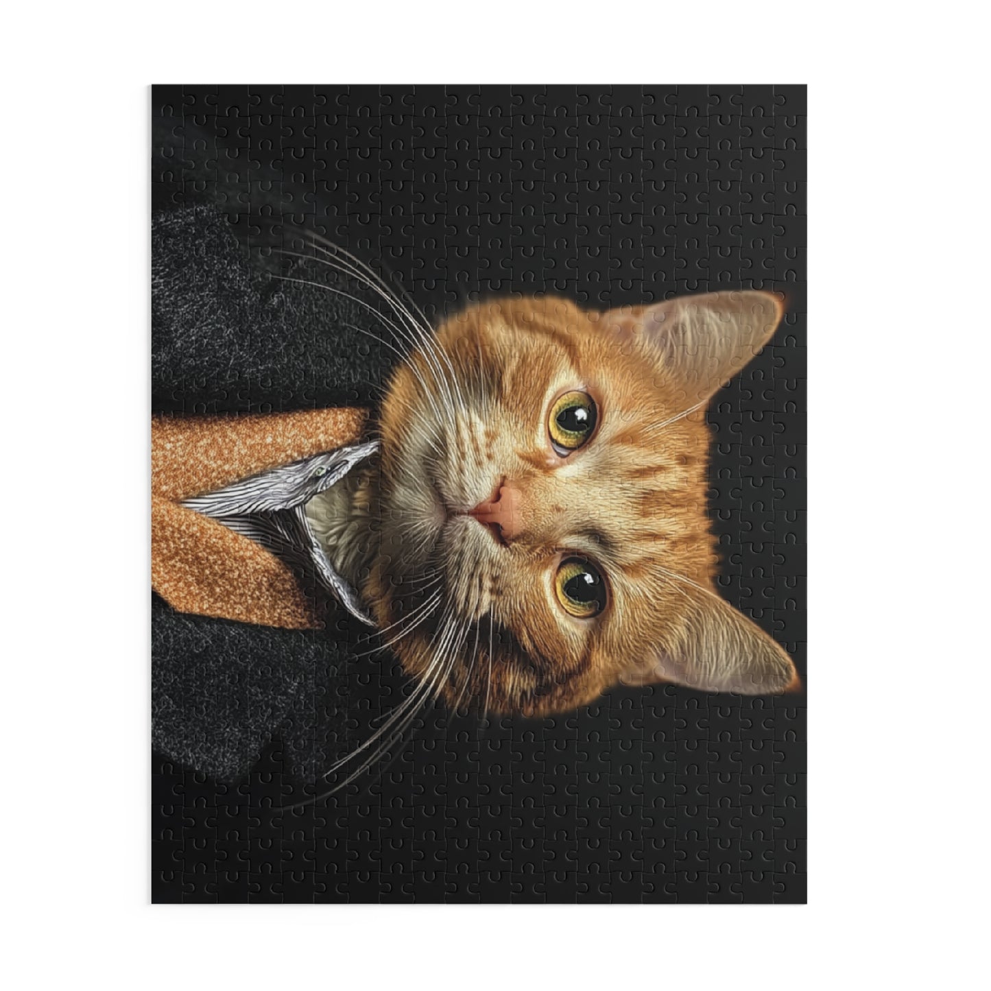 Elegant Cat Portrait Puzzle - 500-Piece - Perfect for Cat Lovers and Family Fun