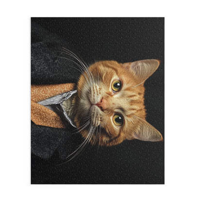 Elegant Cat Portrait Puzzle - 500-Piece - Perfect for Cat Lovers and Family Fun