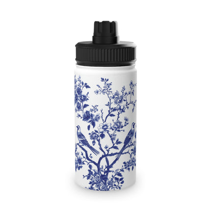 Floral Stainless Steel Water Bottle with Sports Lid - Eco-Friendly Hydration