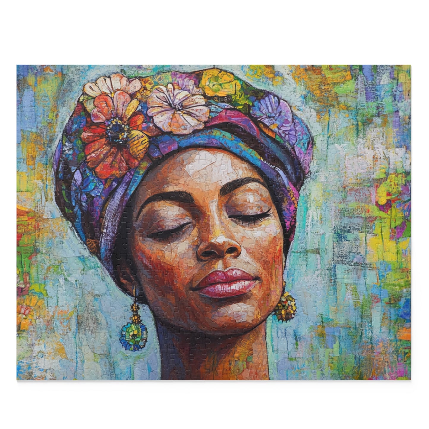 Serene Beauty Puzzle – 120/252/500-Piece Colorful Floral Design for Relaxation and Mindfulness