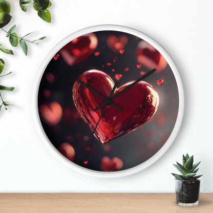 Romantic Heart Design Wall Clock - Perfect Gift for Valentine's Day