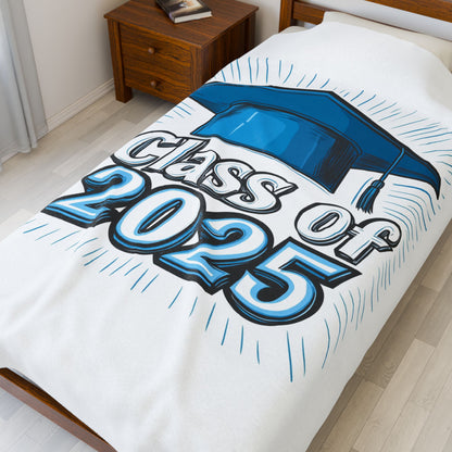 Personalized Class of 2025 Plush Blanket for Graduates, Cozy Graduation Gift, Soft Throw for Celebrations, Memory Keepsake