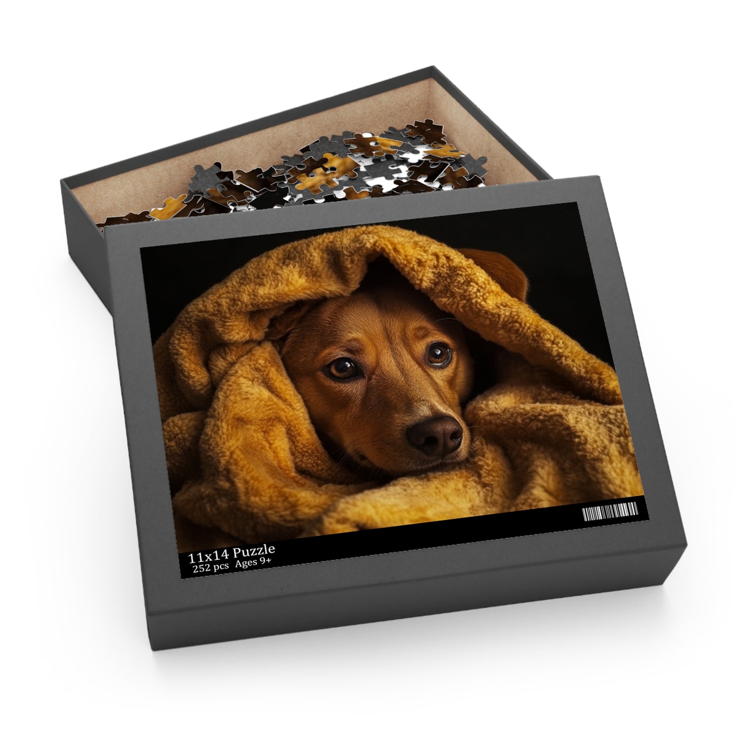 Cozy Dog Puzzle - 120, 252, 500-Piece Jigsaw for Dog Lovers