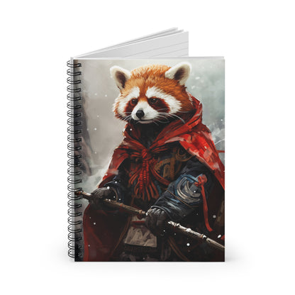 Whimsical Raccoon Spiral Notebook - Ruled Line, Cute Animal Journal, Creative Gift, Writing Diary, Kawaii Stationery