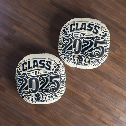 Class of 2025 Tufted Floor Pillow, Round | Graduation Gift, Home Decor, College Essentials, Cozy Seating, Unique Celebration
