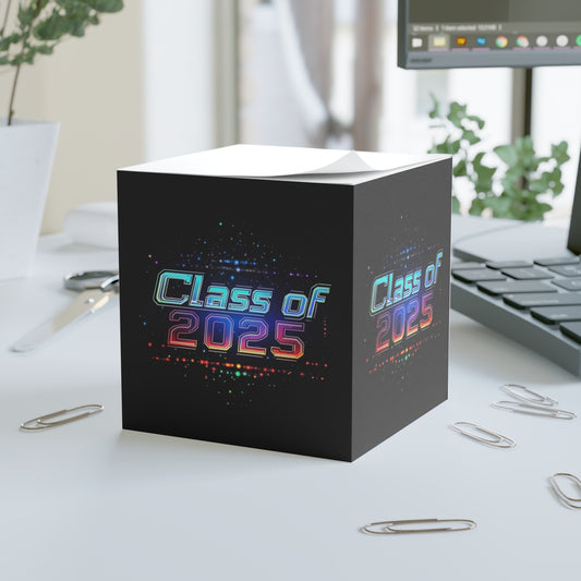 Graduation Note Cube - Class of 2025 - Colorful Memo Pad for Students