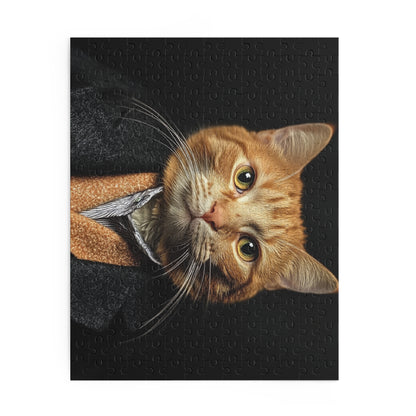 Elegant Cat Portrait Puzzle - 500-Piece - Perfect for Cat Lovers and Family Fun