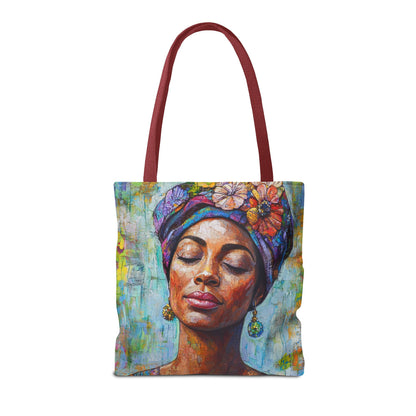Vibrant Art Tote Bag with Floral Design