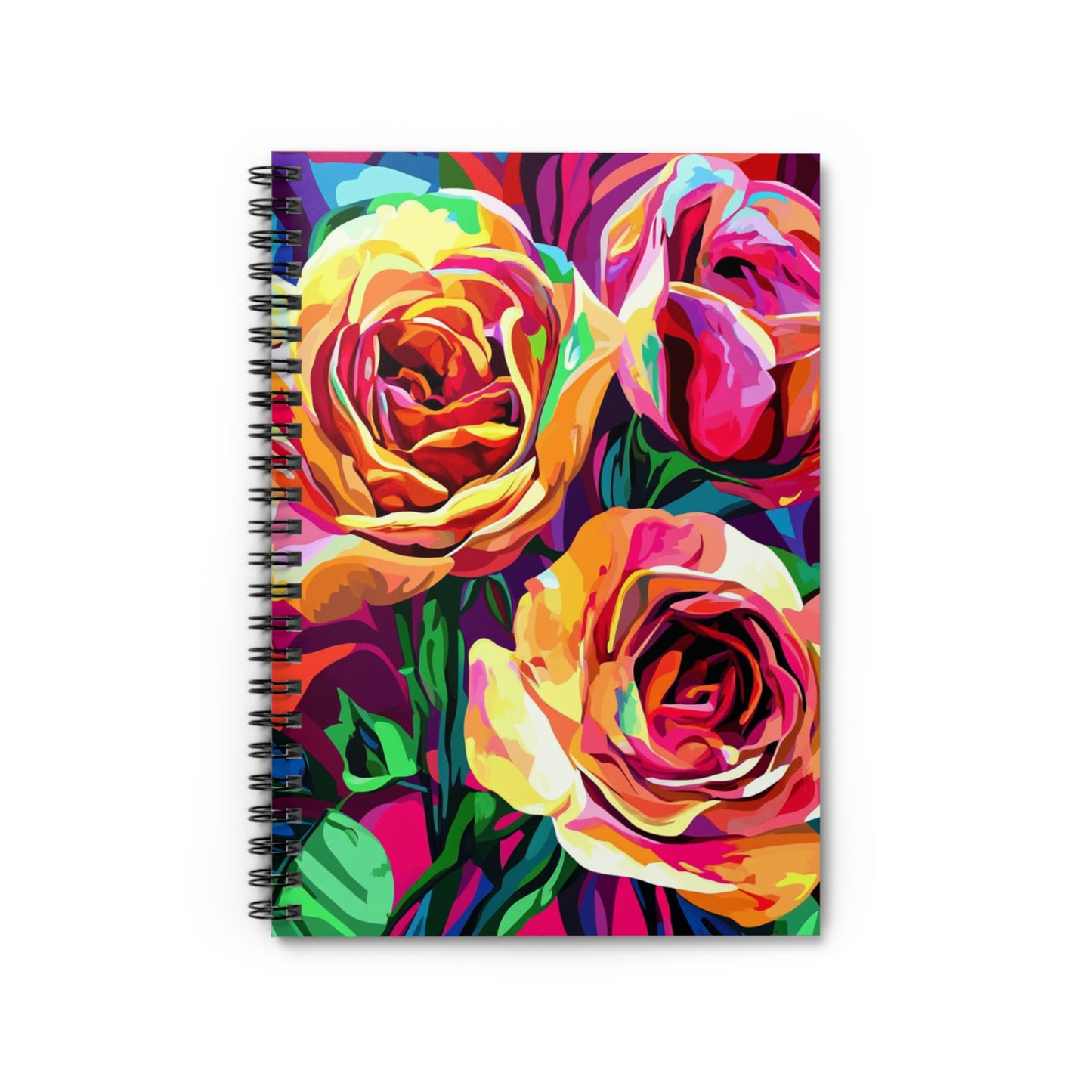 Vibrant Floral Spiral Notebook - Ruled Line for Creative Minds