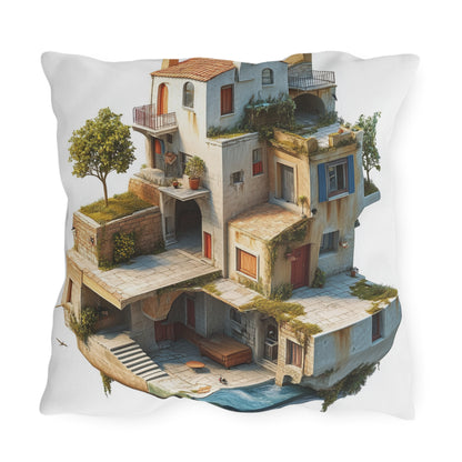 Whimsical Outdoor Pillows with Dreamy House Design - Perfect for Home Décor and Gifts