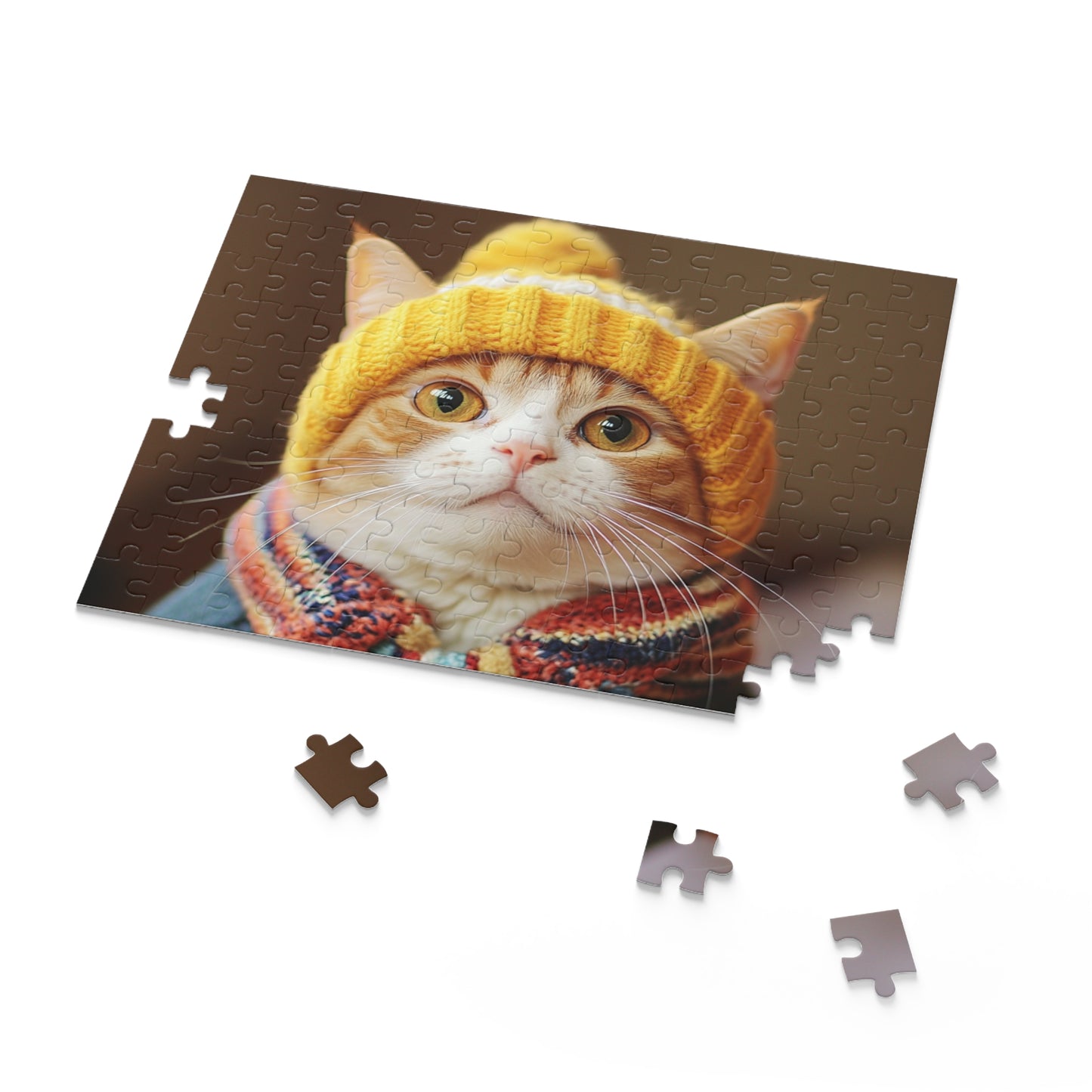 Adorable Cat Winter Puzzle - 500-Piece