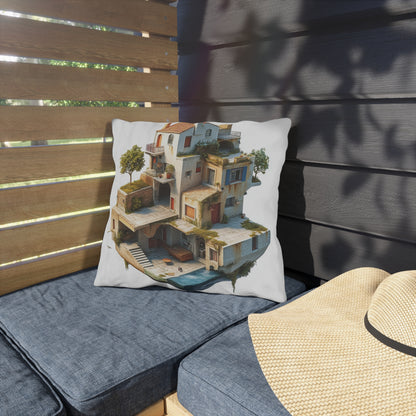 Whimsical Outdoor Pillows with Dreamy House Design - Perfect for Home Décor and Gifts
