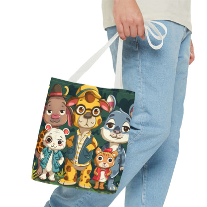 Cute Animal Friends Tote Bag - Whimsical Animal Design for Kids & Nature Lovers