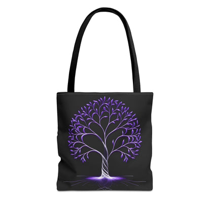 Elegant Purple Tree Design Tote Bag - Nature Lover's Accessory