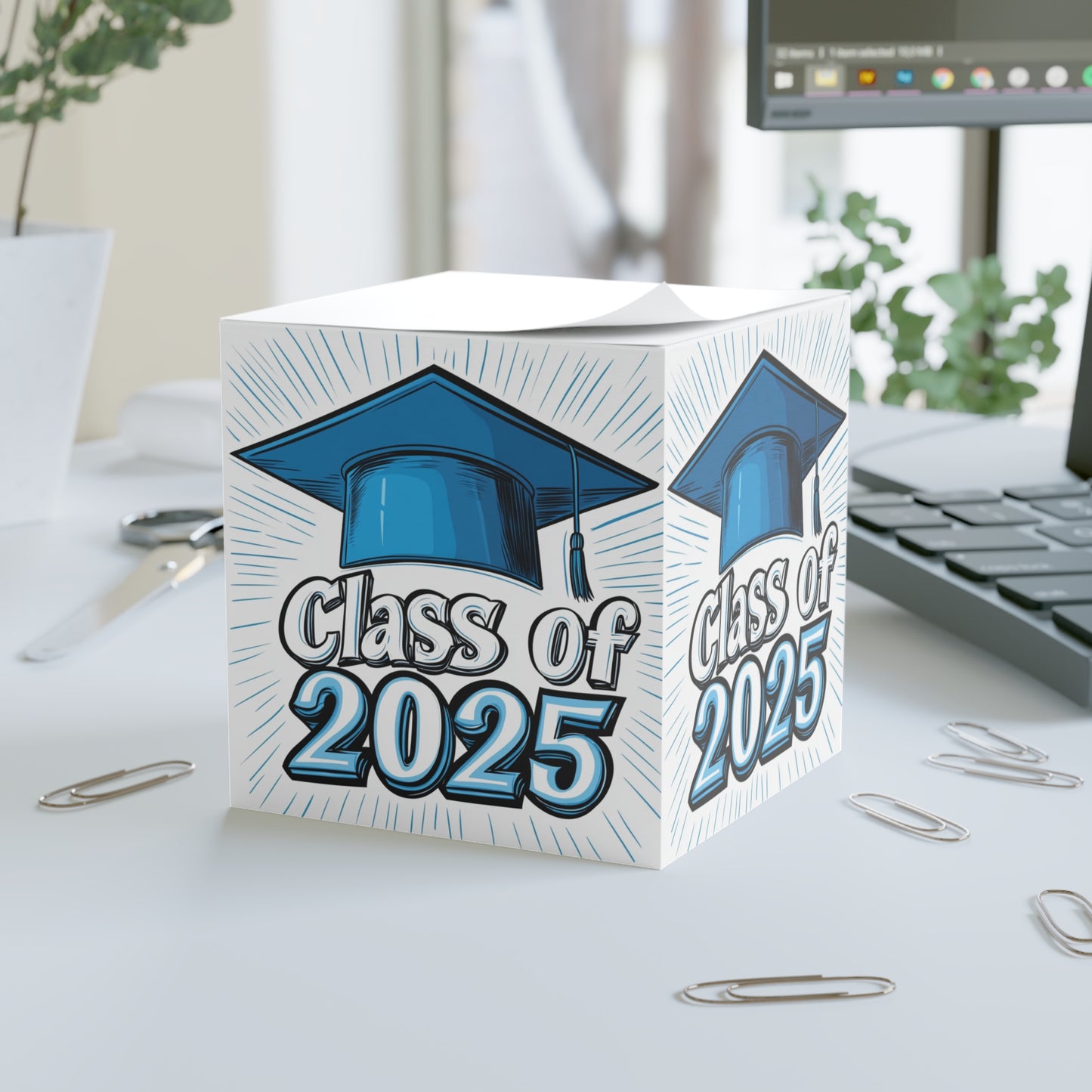 Graduation Note Cube - Class of 2025 Memo Pad, Graduation Gift, Study Tool, Desk Decor, Inspirational Stationery