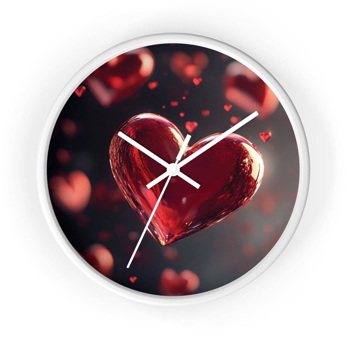 Romantic Heart Design Wall Clock - Perfect Gift for Valentine's Day
