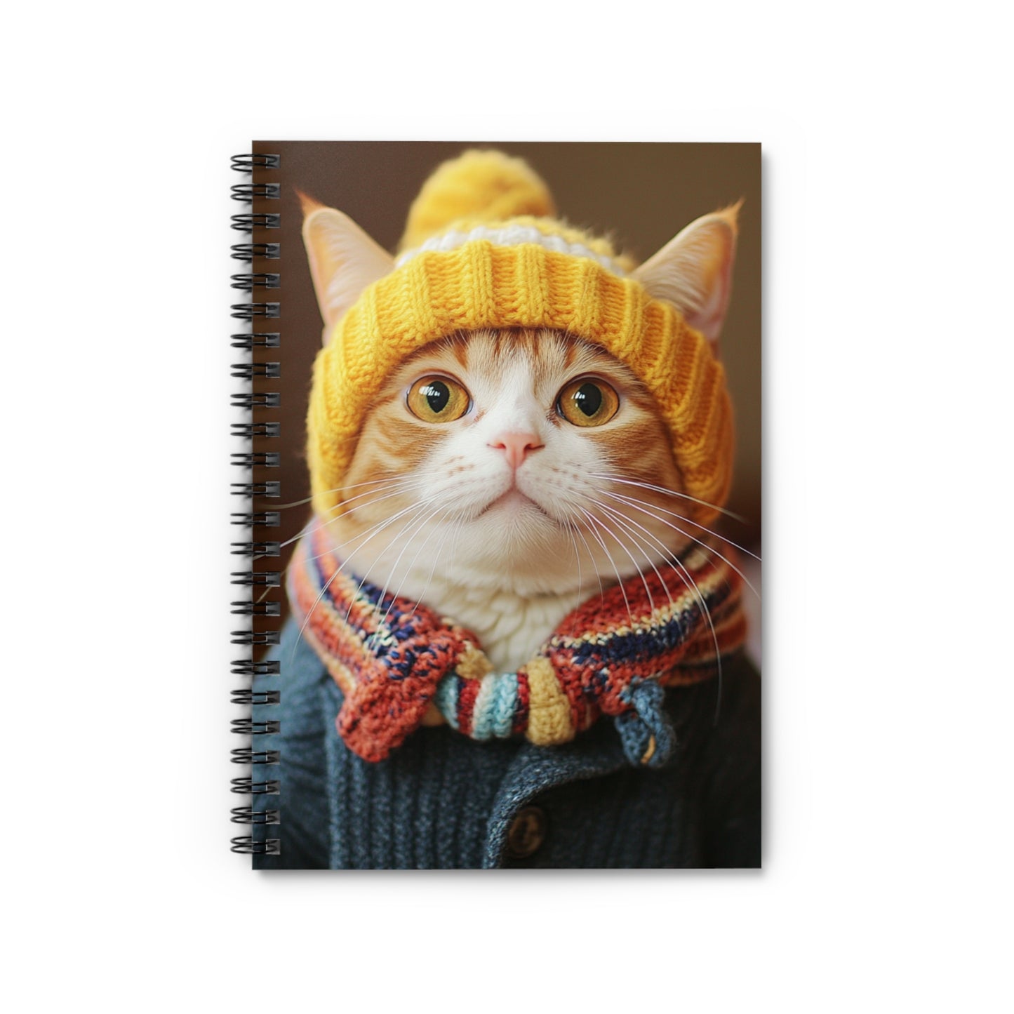 Whimsical Cat Spiral Notebook - Ruled Lines