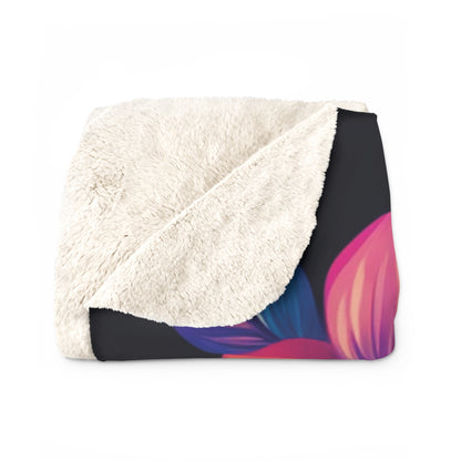 Elegant Floral - Sherpa Fleece Blanket - Click me to see Image
