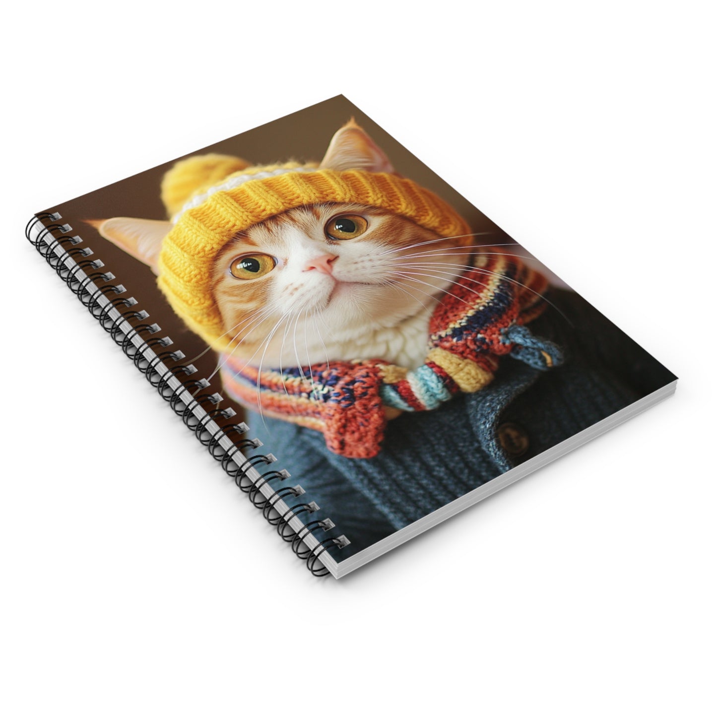 Whimsical Cat Spiral Notebook - Ruled Lines