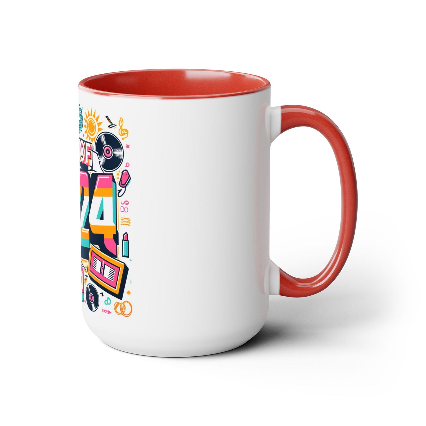 Two-Tone Coffee Mugs, 15oz