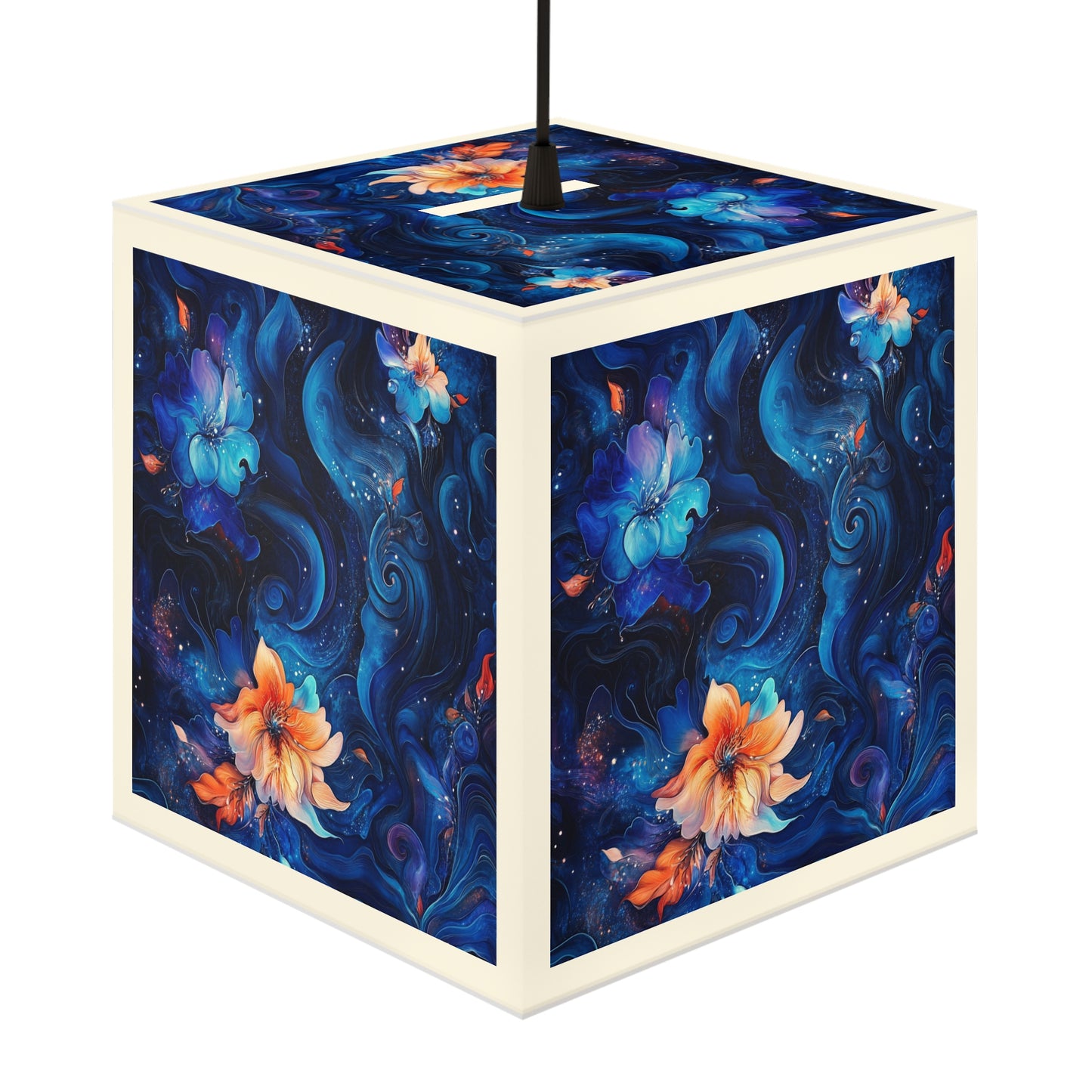Floral Bouquet  Light Cube Lamp - Bohemian Decor for Home & Office