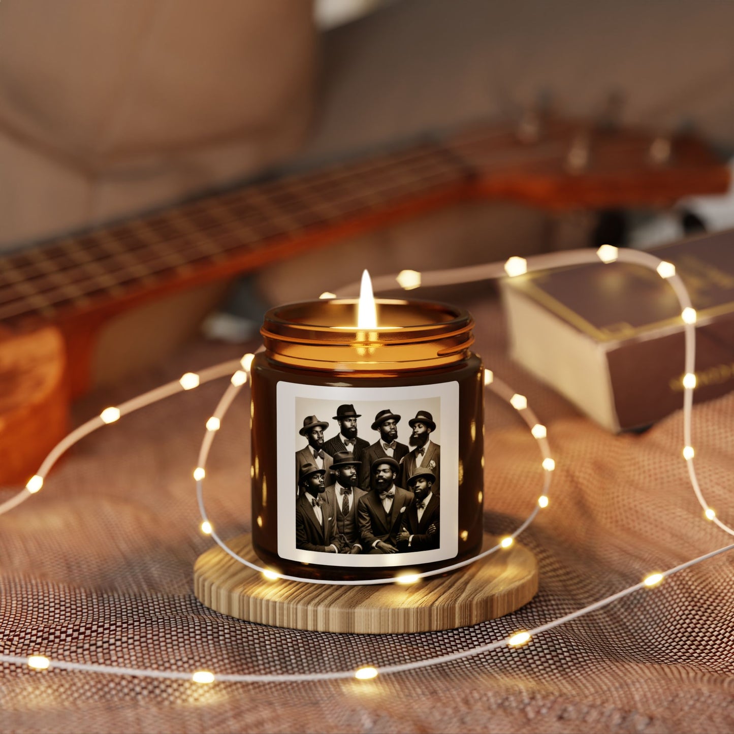 Scented Soy Candle (Multi-Size, Amber Jar)