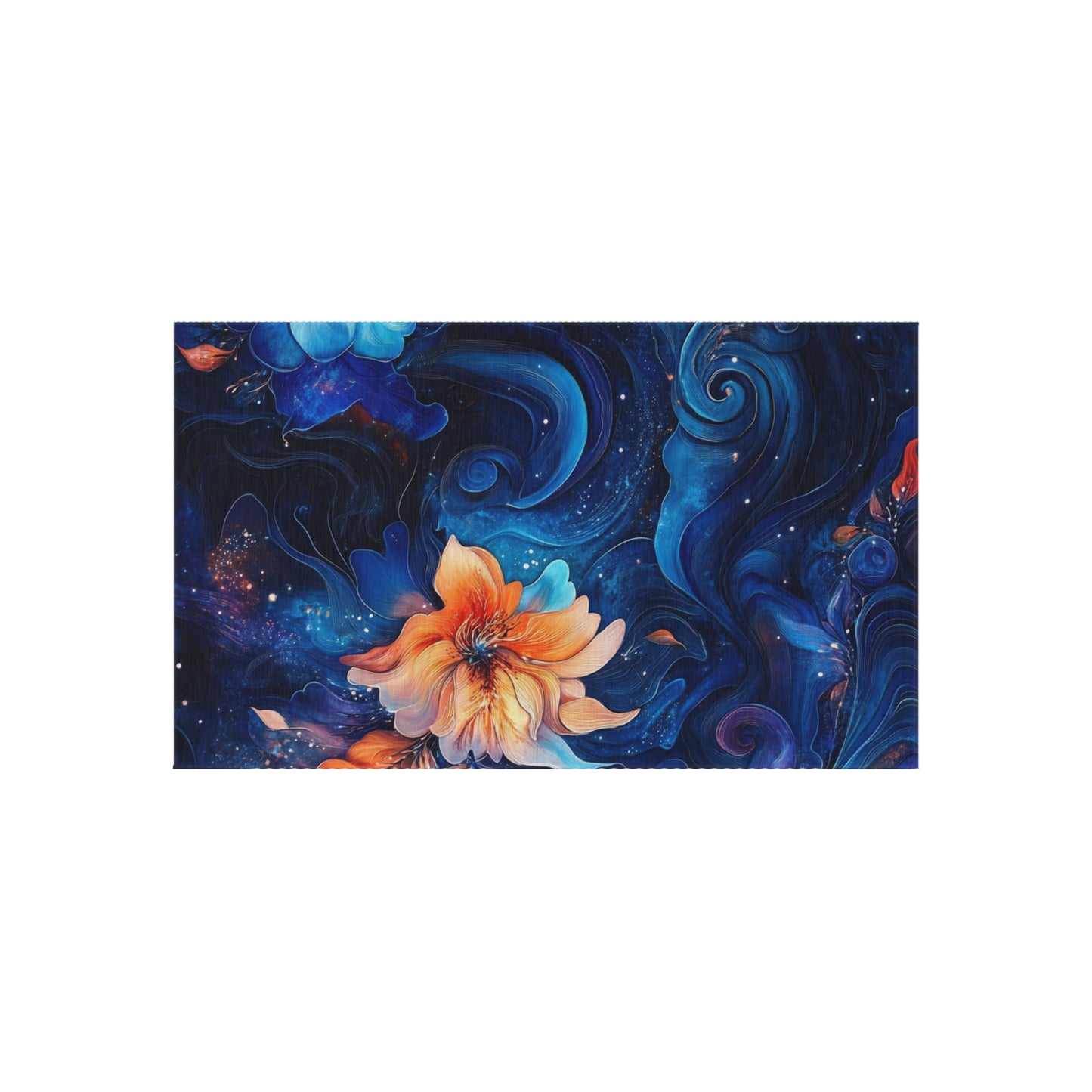 Vibrant Floral Outdoor Rug – Elegant Garden Decor for Patios and Decks
