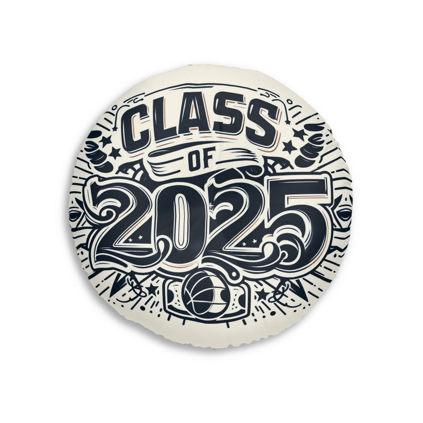 Class of 2025 Tufted Floor Pillow, Round | Graduation Gift, Home Decor, College Essentials, Cozy Seating, Unique Celebration