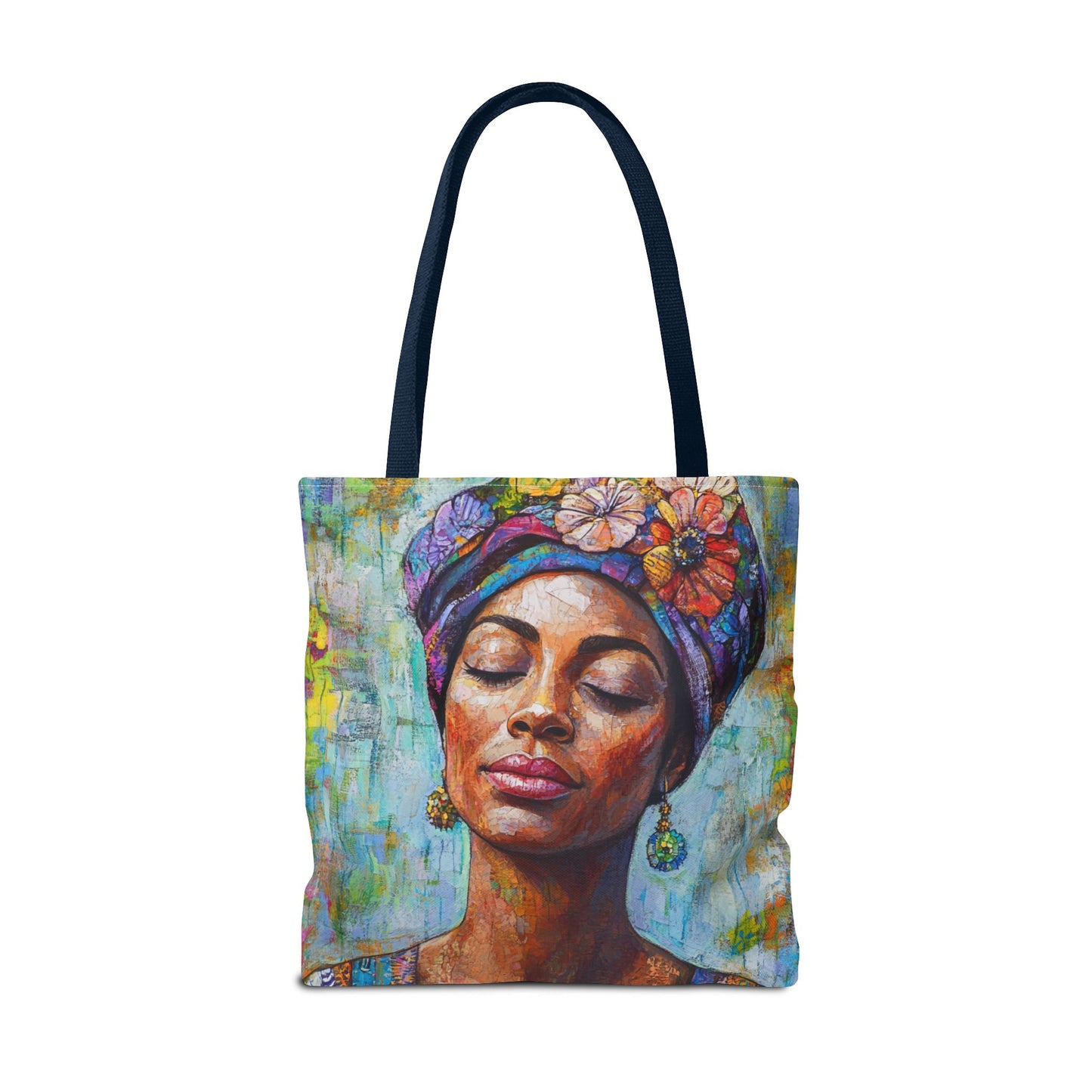 Vibrant Art Tote Bag with Floral Design