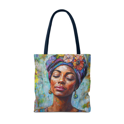Vibrant Art Tote Bag with Floral Design