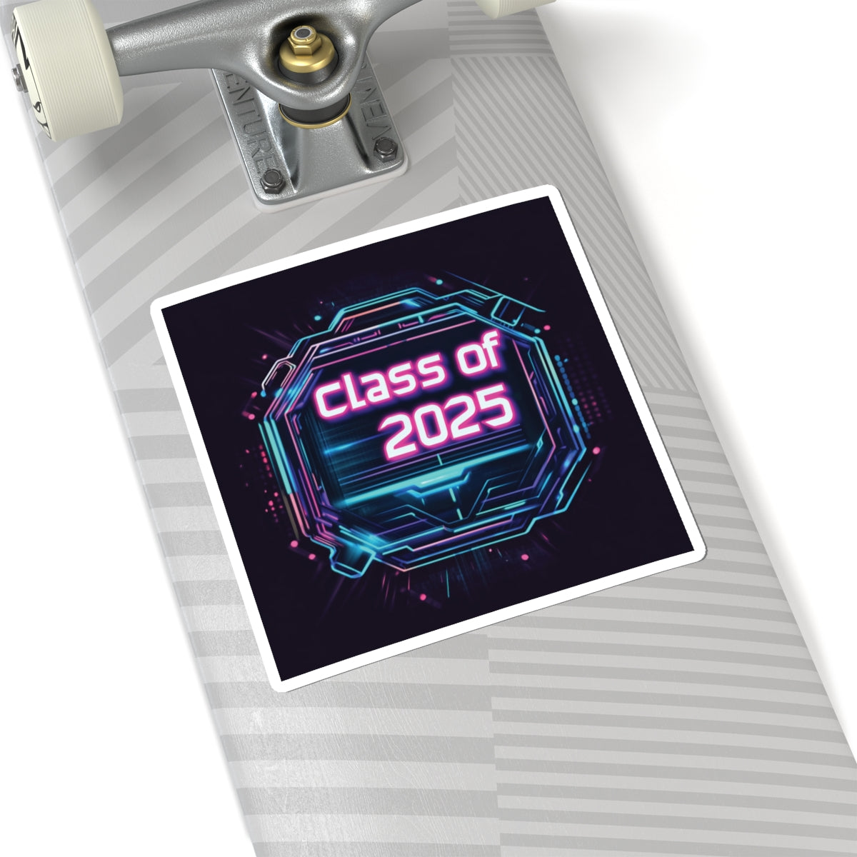 Class of 2025 Tech-Inspired Kiss-Cut Stickers for Graduates