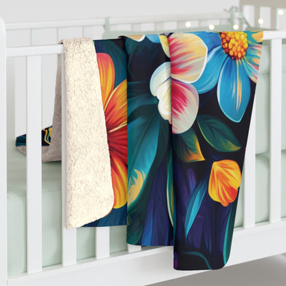 Flowers -  Sherpa Fleece Blanket