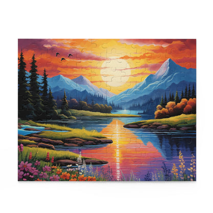Serene Sunset Landscape Puzzle - 500-Piece Jigsaw for Nature Lovers
