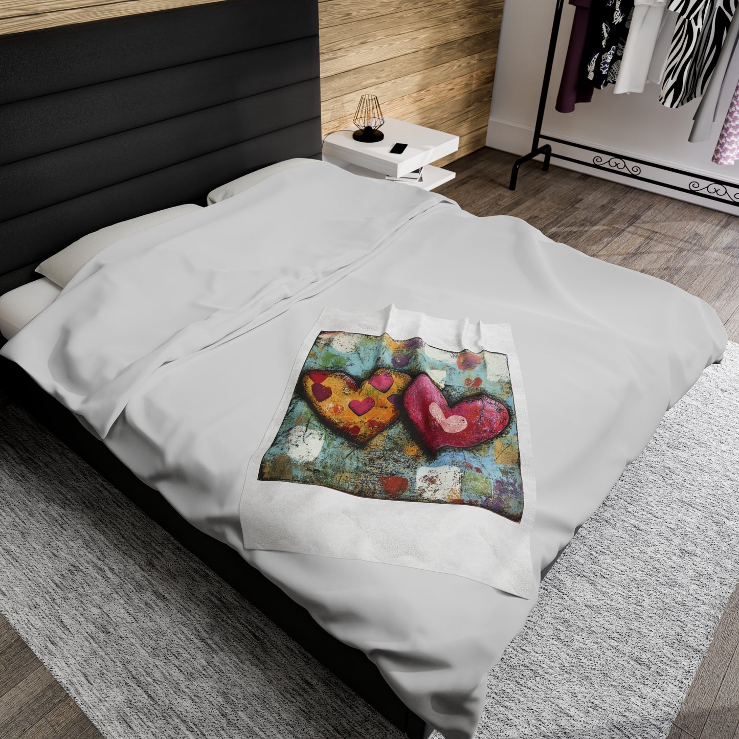 Hearts- Velveteen Plush Blanket