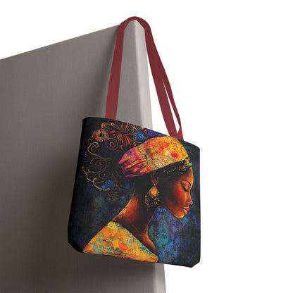 Colorful Woman Art Tote Bag - Vibrant African American Design