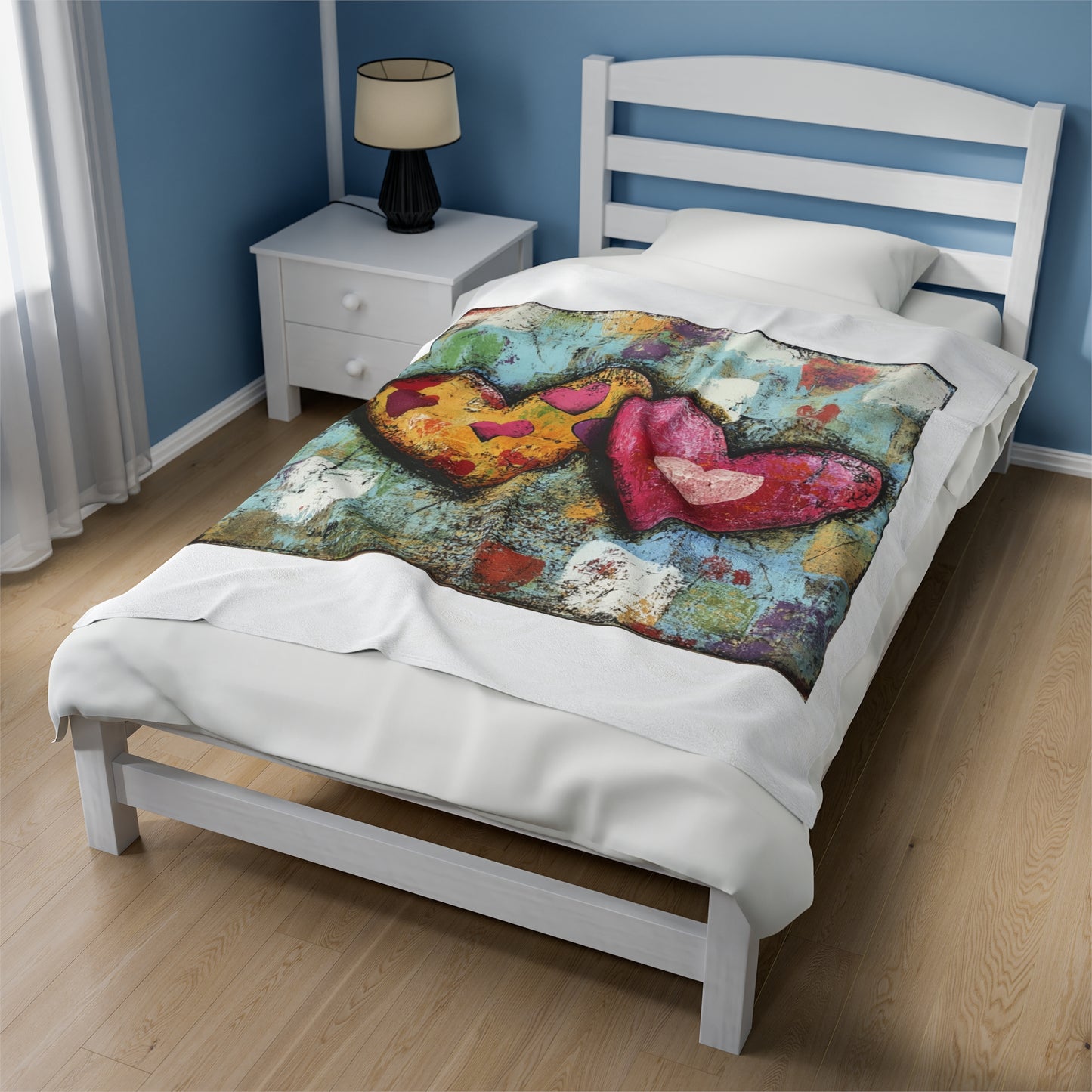 Hearts- Velveteen Plush Blanket